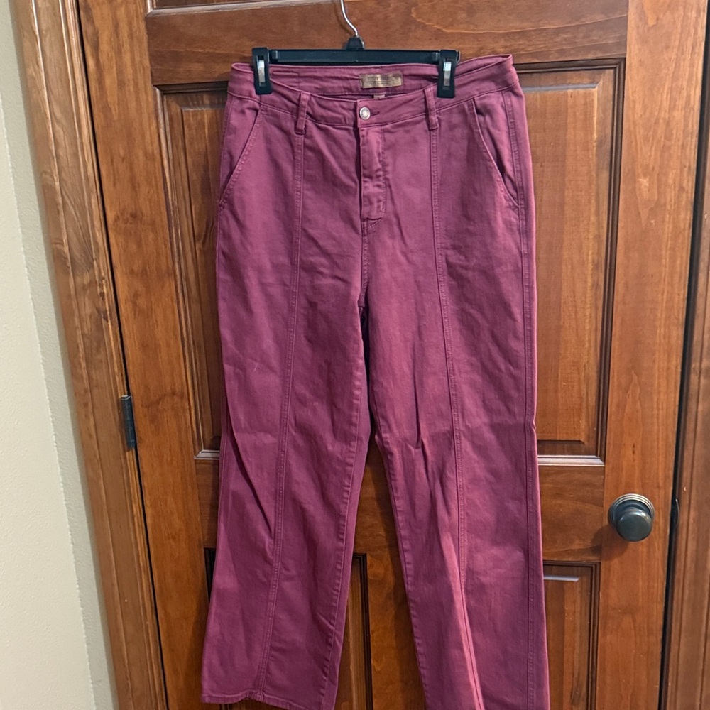 Judy Blue Women's Dark Red Flare Jeans